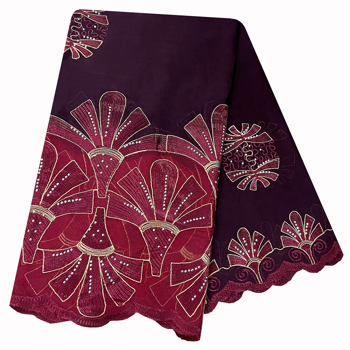 Offre spéciale nouvelle mode musulmane femmes africaines dubaï écharpe grande taille Chhain ligne broderie coton épissage avec filet femmes Hijab écharpe