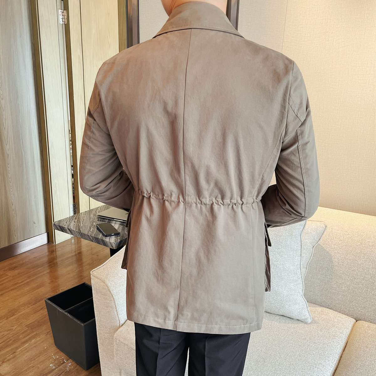 Vestes pour hommes vêtements de luxe coréens Multi couleurs affaires décontracté hommes vestes et manteaux coupe ajustée tout Match noir/marine/kaki