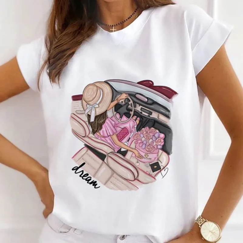 T-shirt à demi-manches pour femmes africaines, vêtements basiques, t-shirts graphiques mignons, tee-shirt vintage, fille de la ville, nouvelle mode, Y2K, Y-Harajuku