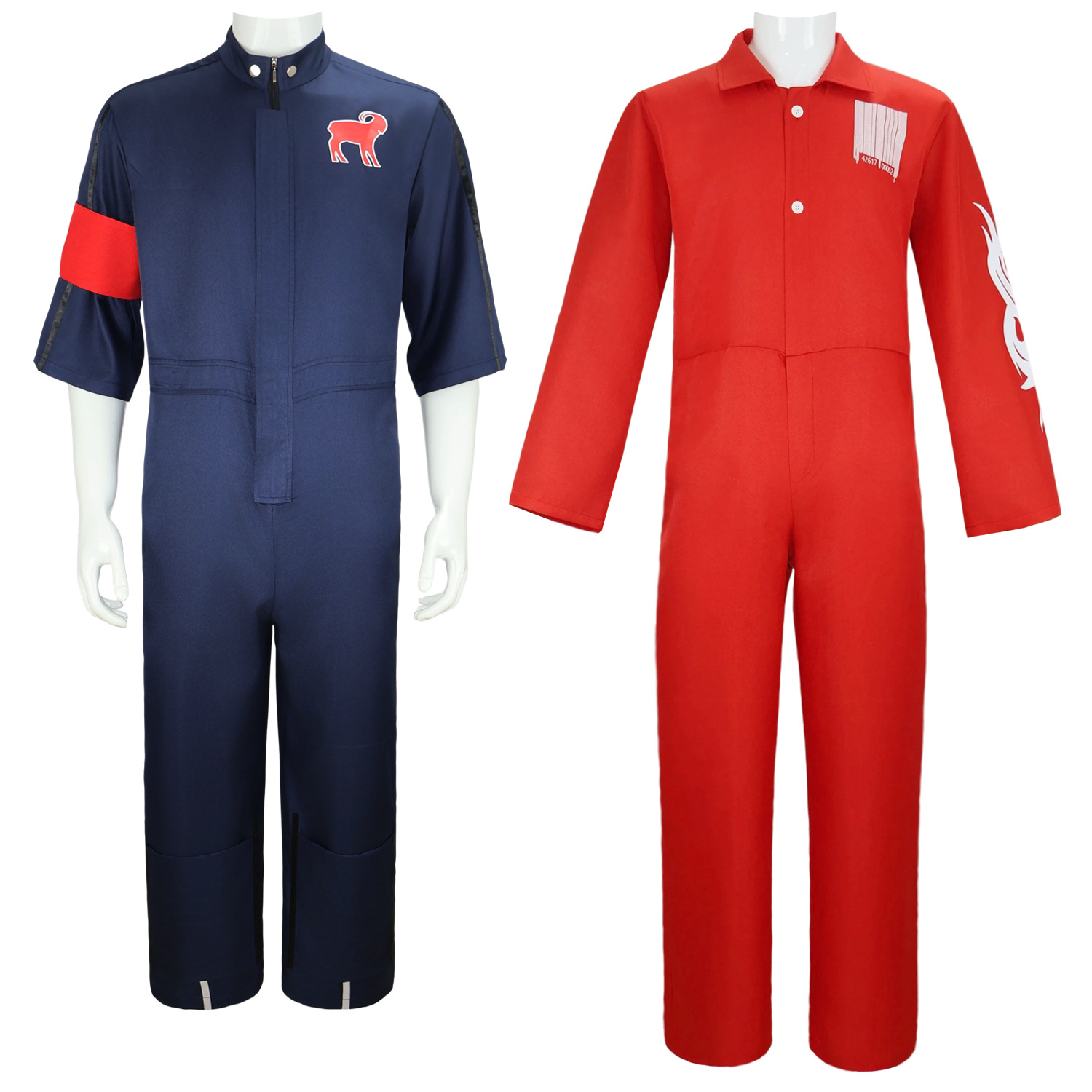 Costume de cosplay Joey, tenue Jordison Fantasia, combinaison de groupe, cosplay noué, combinaison rouge et bleue, costume de carnaval d'Halloween pour hommes