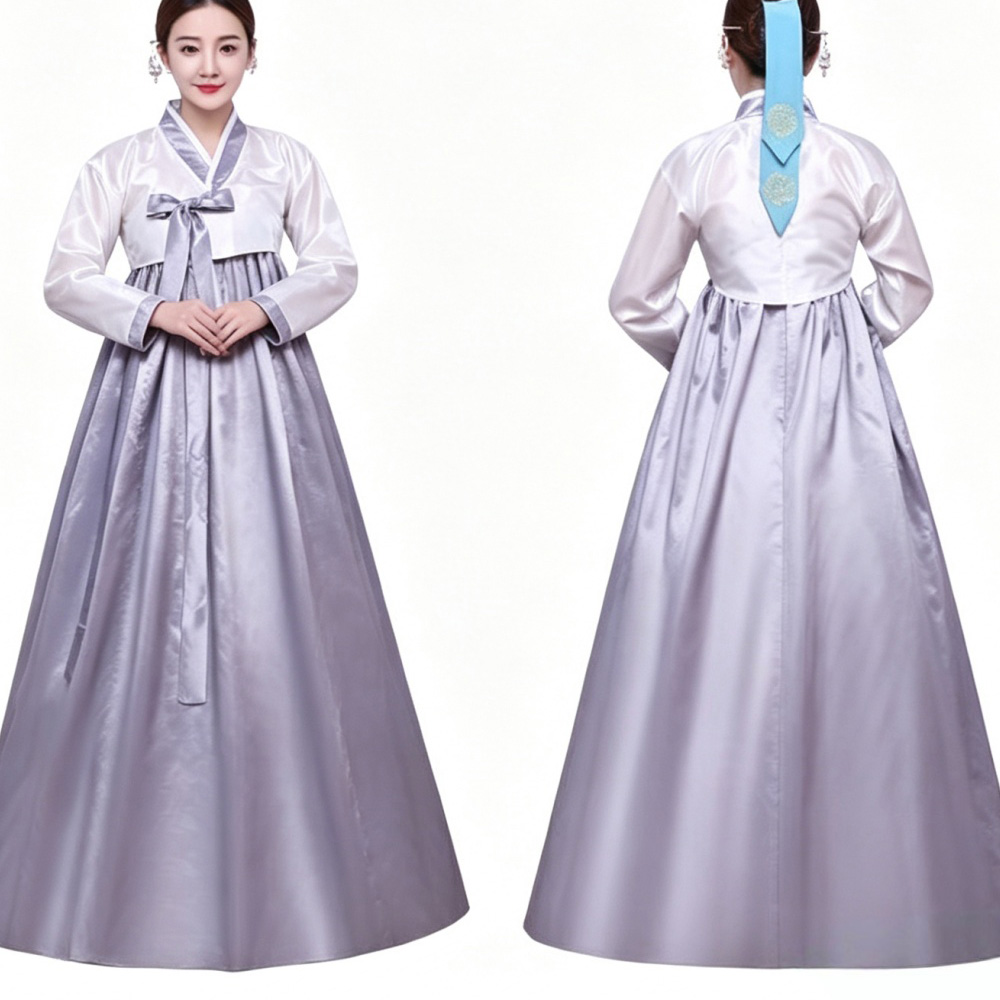 Hanbok traditionnel pour femmes, costume coréen, tenue de cérémonie de la cour, robe de danse pour le Nouvel An, les mariages et les fêtes.