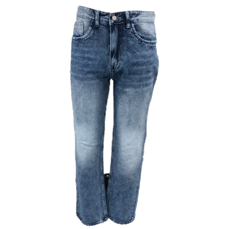 Jeans pour homme, pantalon classique coupe droite, denim extensible, vintage, couleur unie, pour un style streetwear