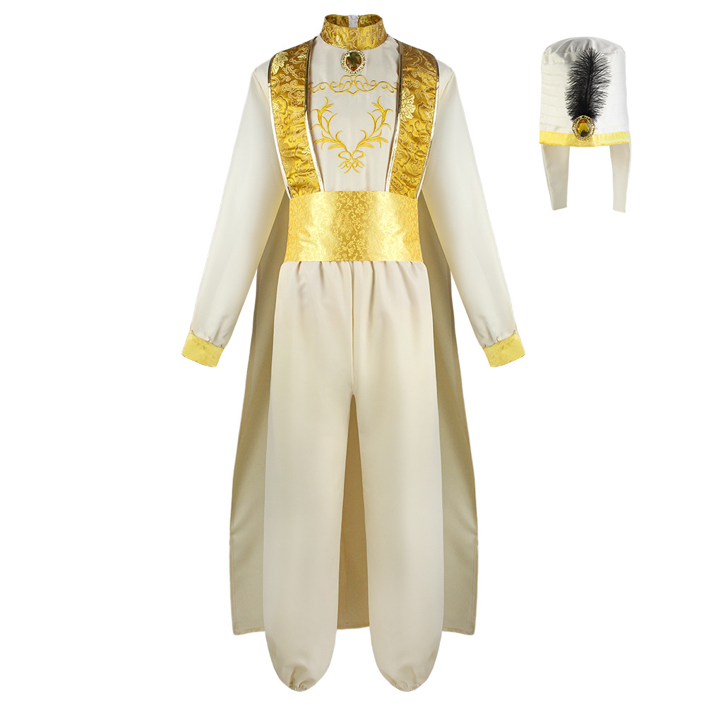 Costume de Cosplay Prince arabe pour adultes, conte de fées, lampe magique merveilleuse, tenues de Prince arabe pour spectacle sur scène d'halloween