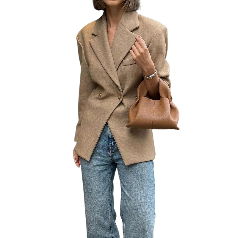 Veste de costume pour femmes, Blazer de couleur unie, à la mode, élégant, fin, professionnel, vêtements d'extérieur de bureau, nouvelle collection automne hiver 2025