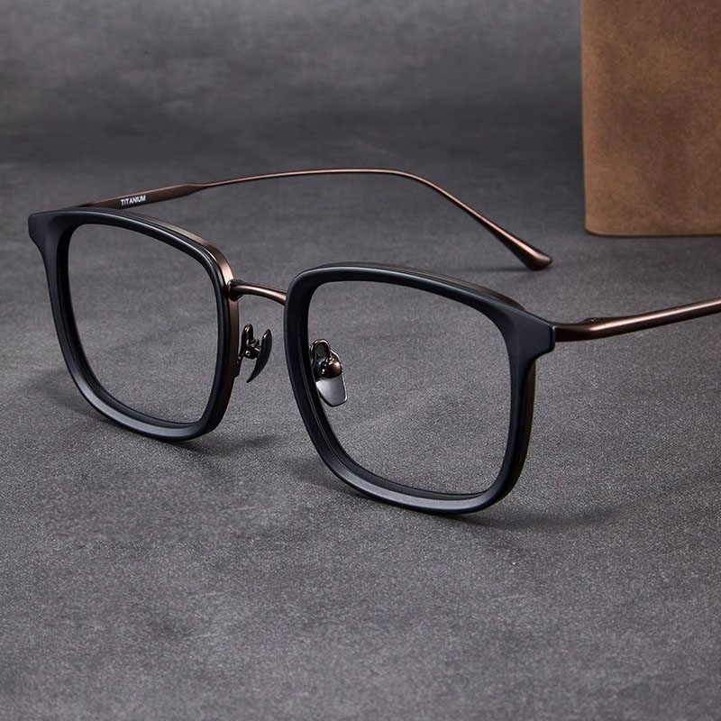 Lunettes carrées Vintage pour hommes et femmes, Anti-lumière bleue, monture complète TR, monture métallique rétro classique, lunettes de lecture de bureau