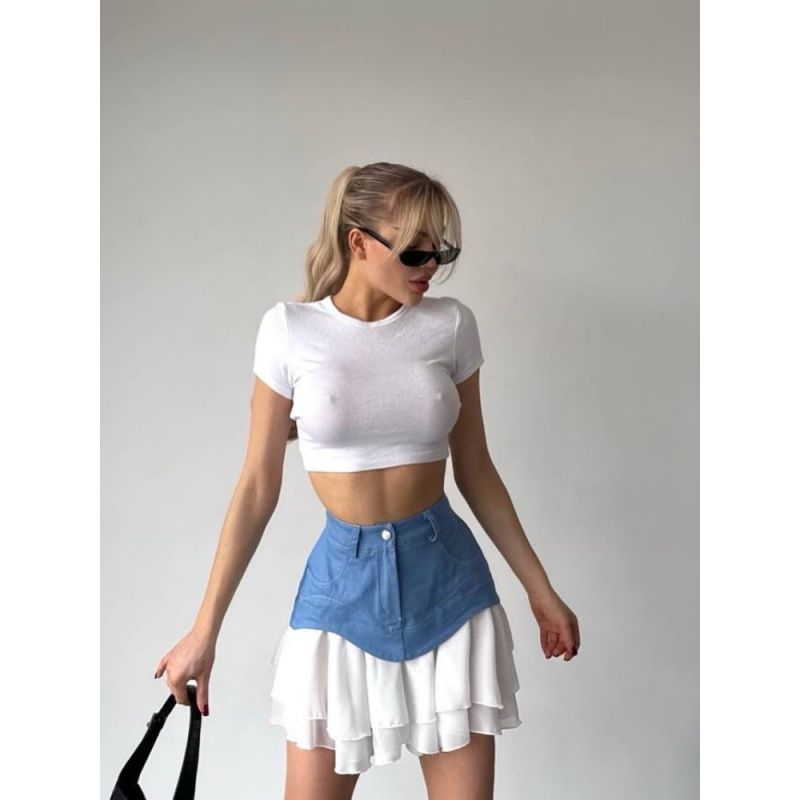 Robe gâteau à volants pour femmes, taille haute, ligne A, Mini jupe Petchwork, nouvelle collection printemps été Y2K, jupes Lady Street Party