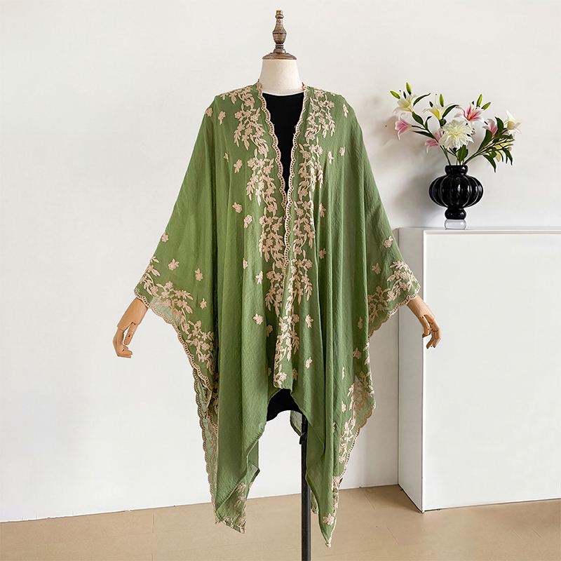 Cardigan brodé d'été pour femme, style bohème, kaftan de plage, tenue de soirée ample et élégante, paréo de bain, kimono long de vacances