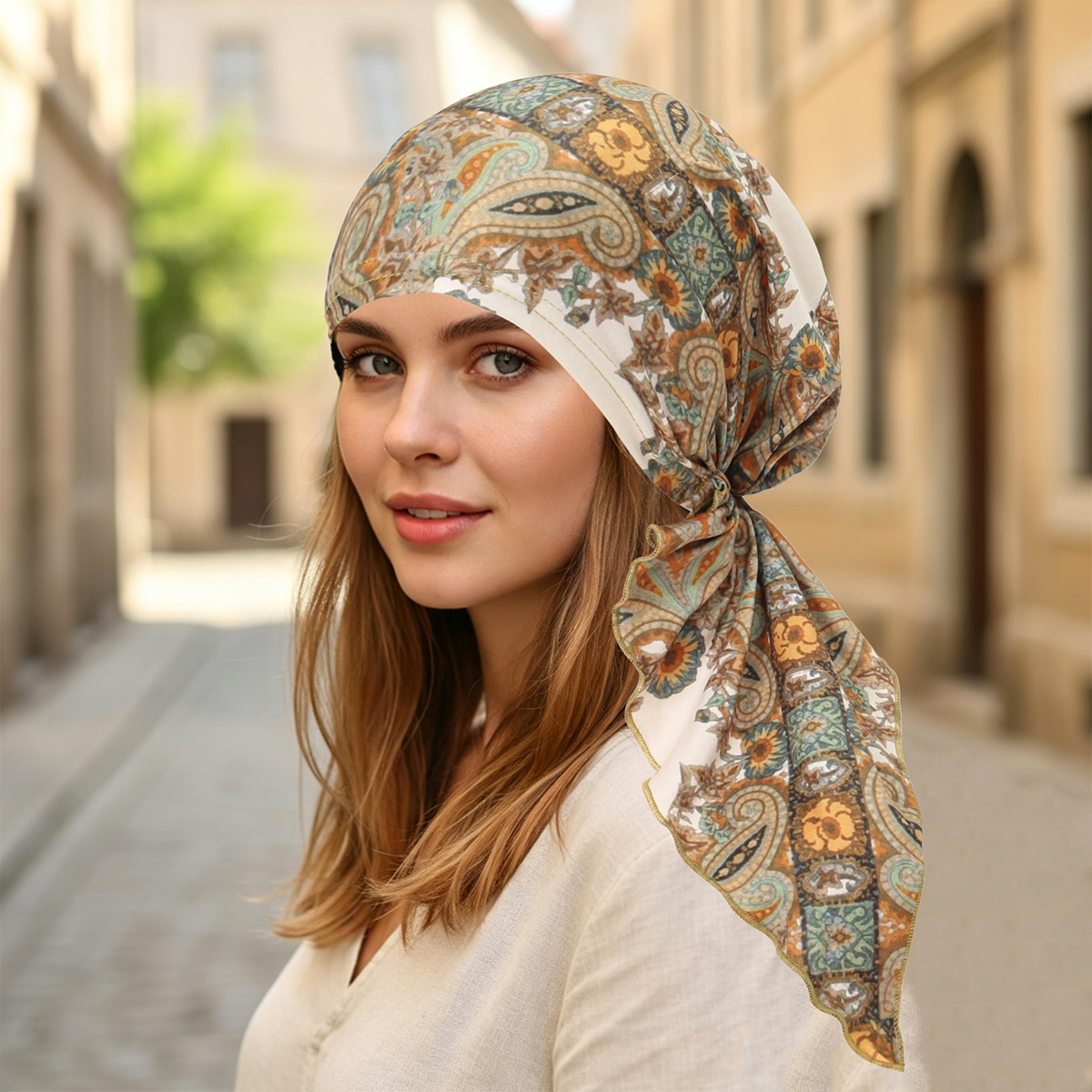 Hijabs, bandanas, bonnets, turbans et couvre-chefs pour femmes et jeunes filles, adaptés à la perte de cheveux et à la chimiothérapie, style champêtre