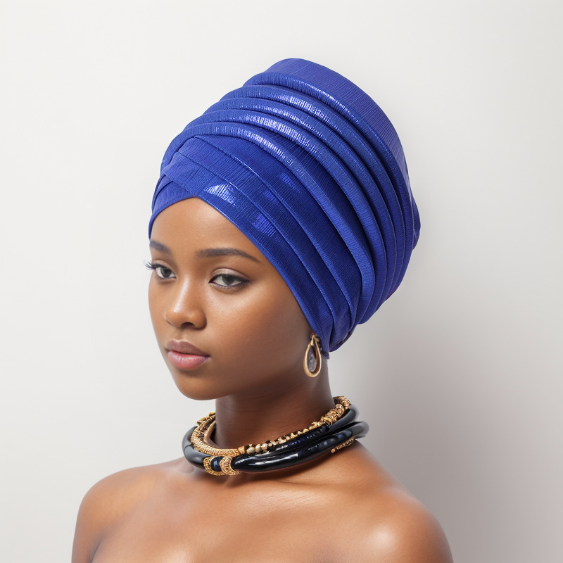 Turban africain nigérian pour femmes, couvre-chef, déjà fabriqué, cravate de sauna, vêtements de sauna musulmans, pièce de sauna de fête