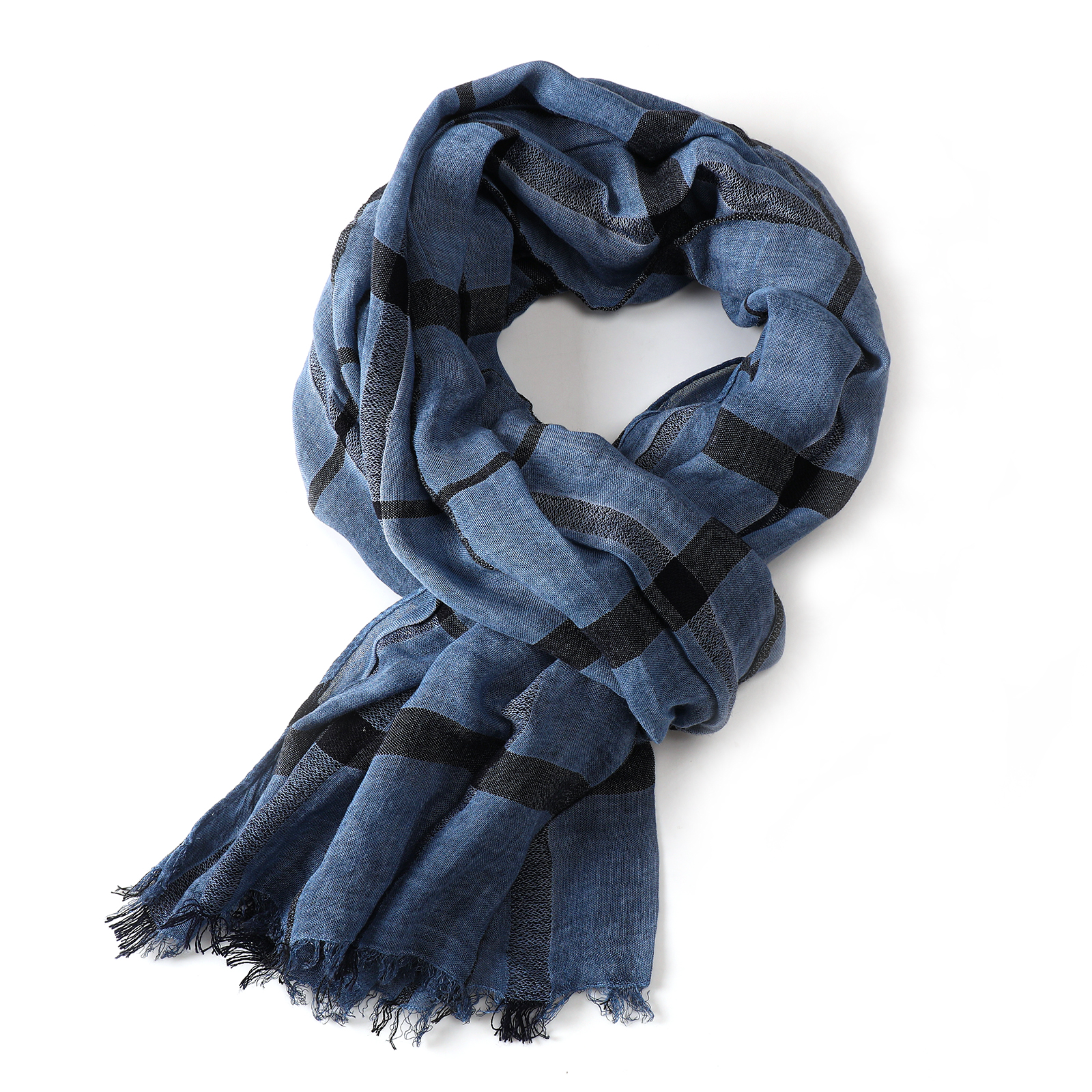 Mode Plaid coton lin hommes foulards automne hiver chaud hommes écharpe courte gland Bufanda mâle accessoires Pashmina châle