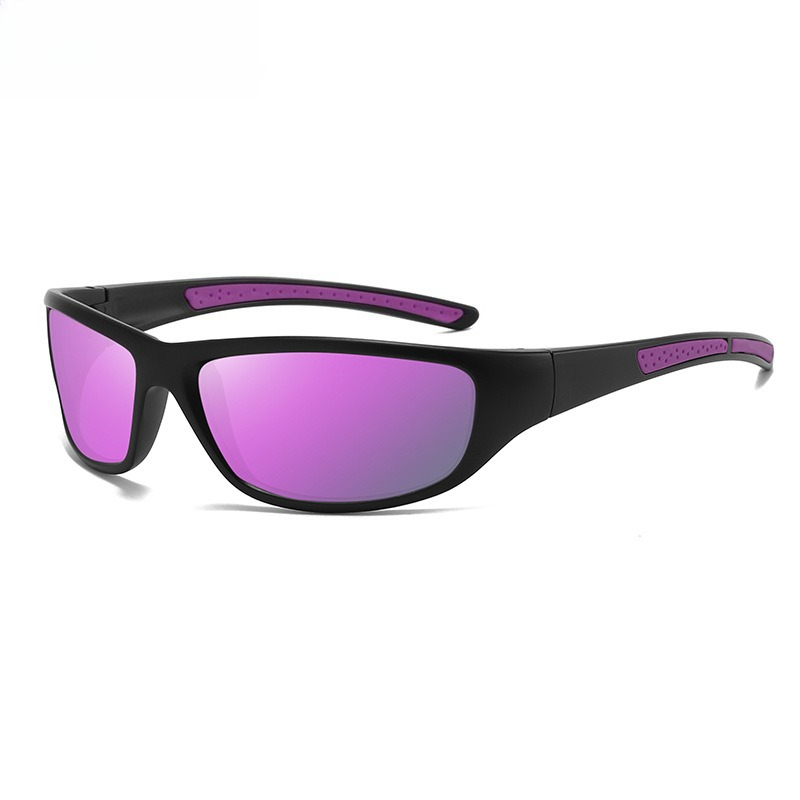 Lunettes de soleil polarisées pour hommes et femmes, idéales pour la course, la pêche, avec verres TAC anti-reflets, branches en silicone souple antidérapantes, protection UV pour activités de plein air