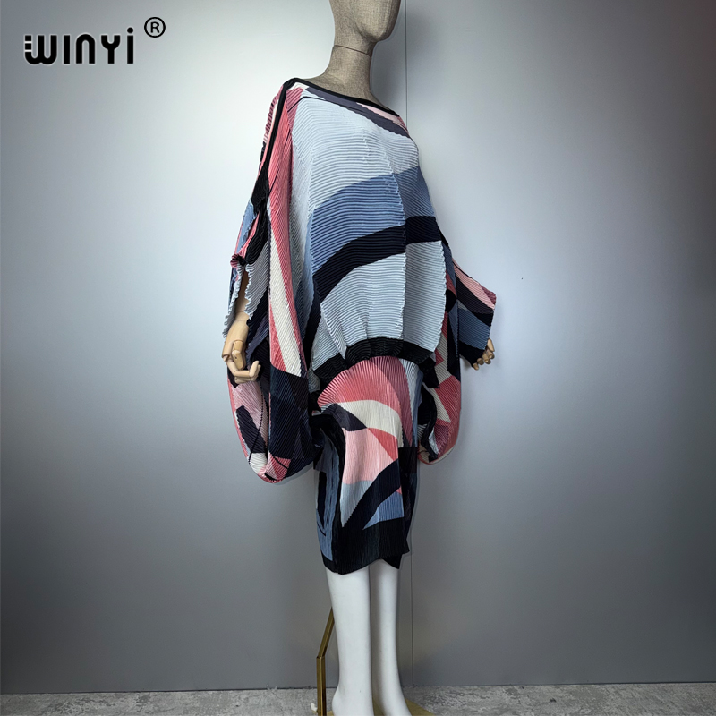 Robe ample plissée élastique WINYI Africa, robe de plage, kaftan, abaya, robe de soirée de luxe Dubaï, robe de soirée, abaya pour femme musulmane