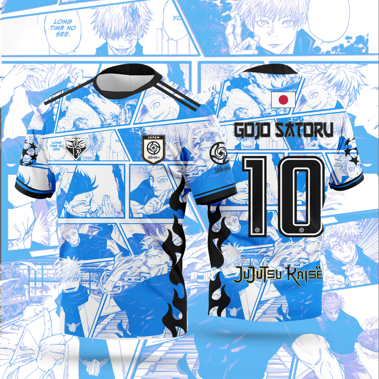 Nouvelle Arrivée 2026 – Maillot de style manga japonais Jujutsu Kaisen – Gojo Satoru – Pour les fans des personnages – T-shirt décontracté d'été pour hommes et femmes