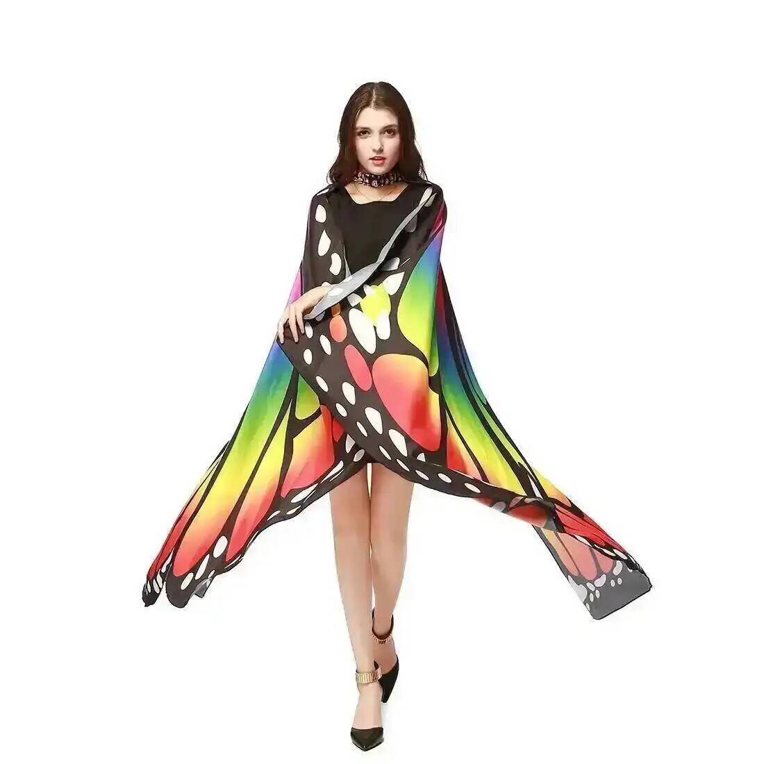 Ailes de papillon pour femmes, Costume d'halloween, Costume adulte, Cape de Cosplay pour femme, Costume de papillon