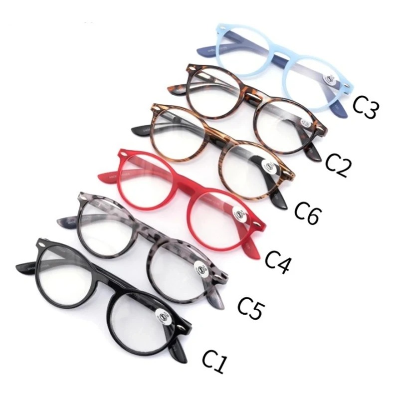 Lunettes de lecture rondes tendance pour femmes, lunettes d'ordinateur rondes, presbytie, hypermétropie, lunettes +0+1.0+1.5+2.0+2.5+3.0+3.5+4.0