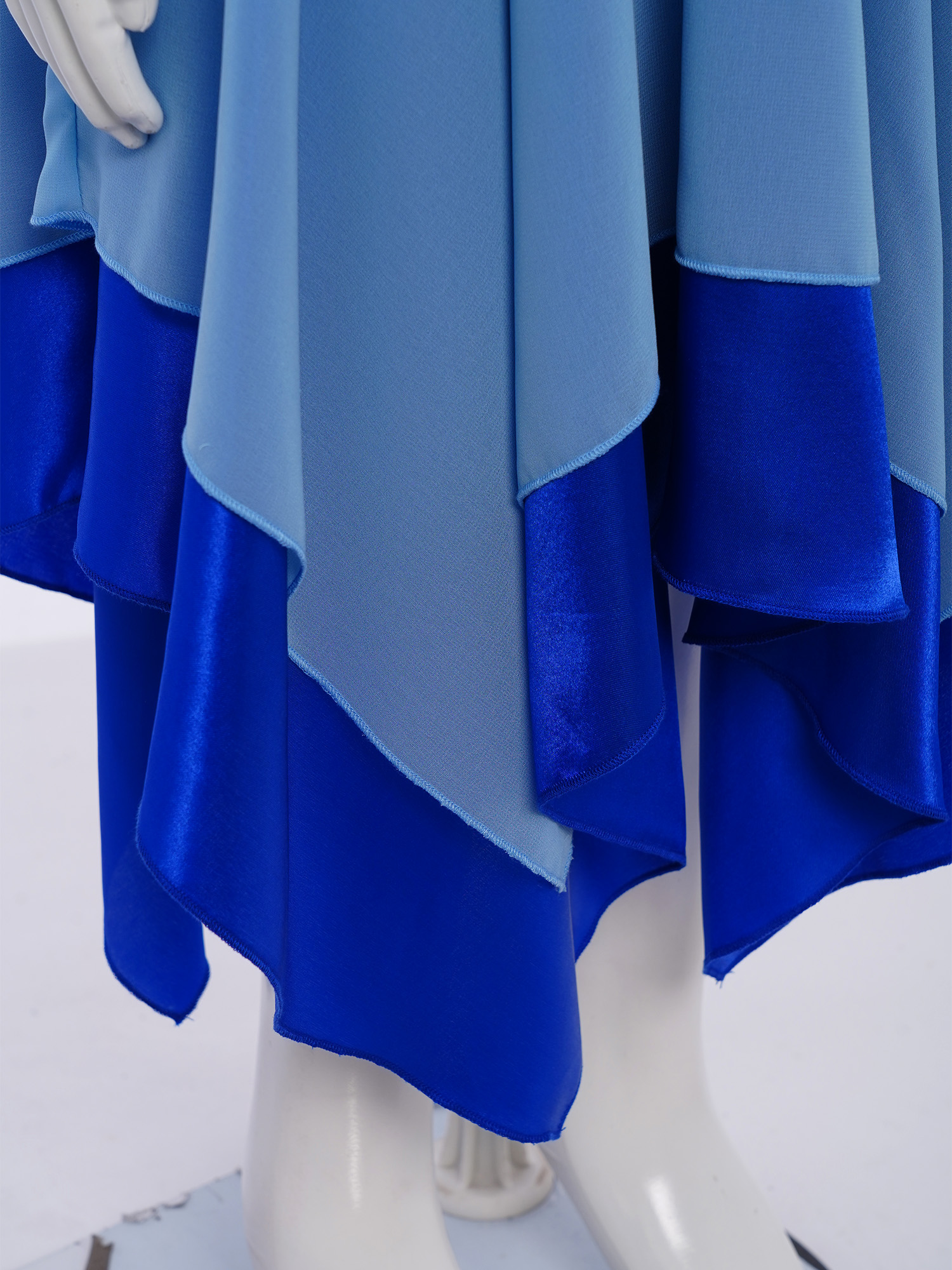 Robe de danse lyrique pour enfants filles, louange liturgique contemporaine, fermeture éclair manches longues, imprimé, ourlet irrégulier, Robe de culte, vêtements de danse