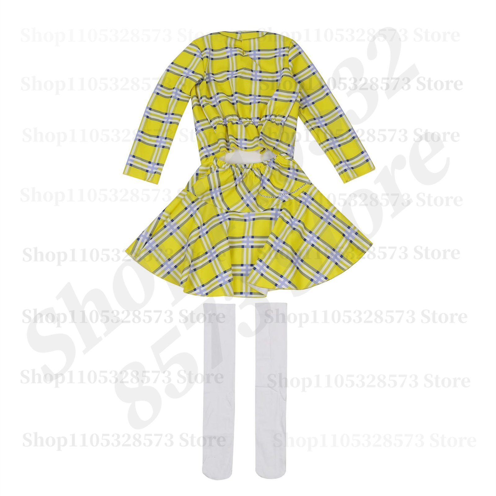 Costume Clueless pour filles, tenue 2 pièces, robe à carreaux pour carnaval, fête d'anniversaire, cosplay, tenue d'étudiante, fille sexy et épicée