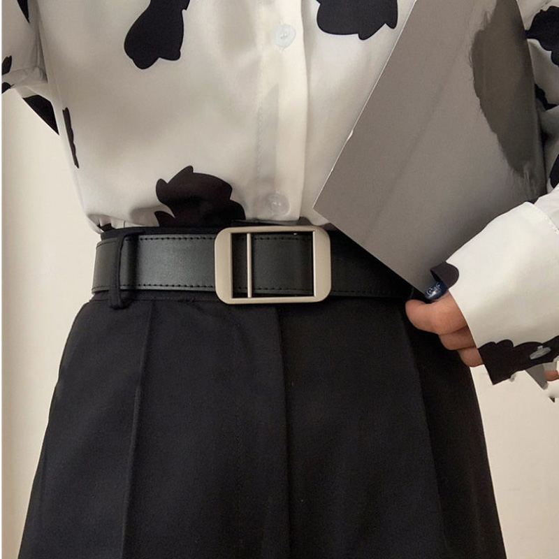 Ceinture en cuir PU non poreuse pour femme, jean imbibé, ceinture simple, environnement féminin, accessoires vestisens