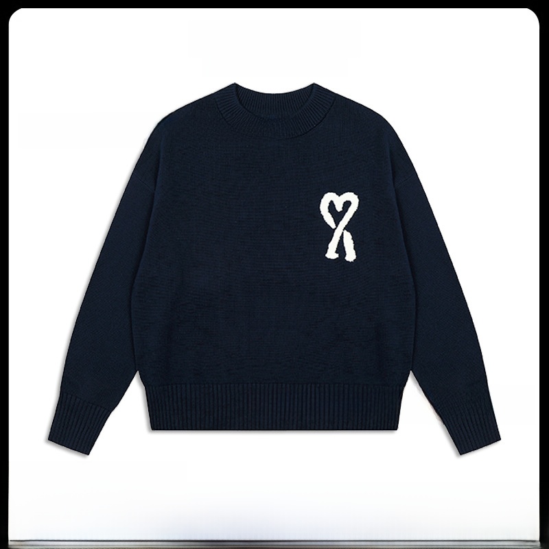 Pull en laine tricoté pour femme, nouvelle collection automne-hiver 25ss, broderie cœur évidé, polyvalent, unisexe, transfrontalier