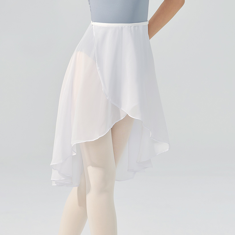 Jupes de ballet pour femmes, jupe en tulle de chiffon, jupe noire en polyester, jupes irrégulières, jupe de danse à boucle réglable, costume de danse pour adolescentes