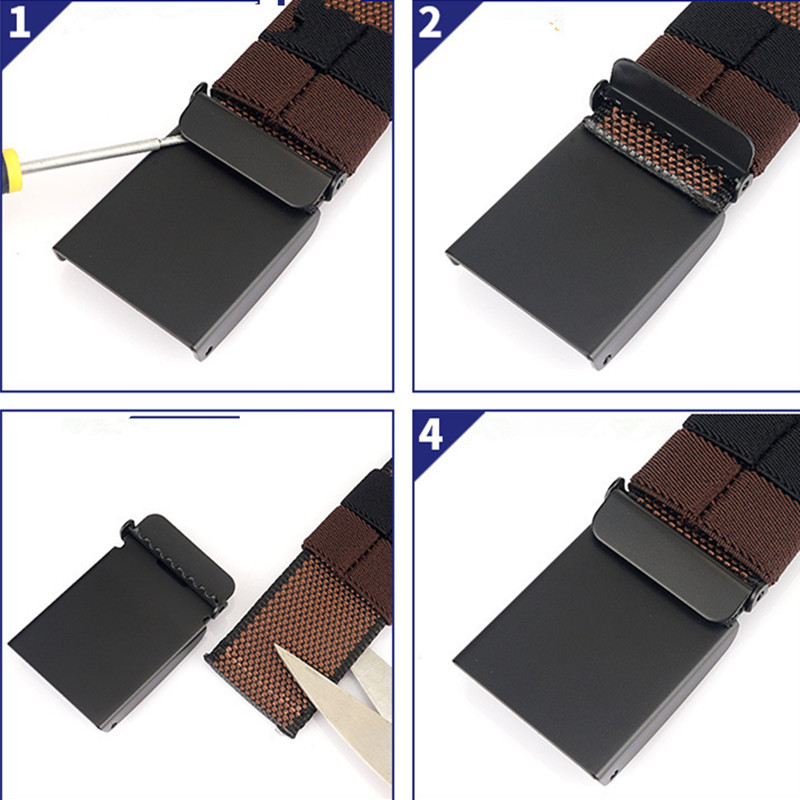 Ceinture pour hommes mode nouveau unisexe pantalon ceinture femmes ceinture respirant extérieur tactique pour jean taille réglable ceinture en nylon
