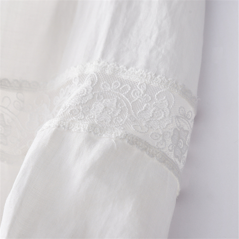 Robes longues blanches brodées vintage d'été pour femme 2026, robe décontractée respirante de couleur unie, vêtement élégant pour femme.
