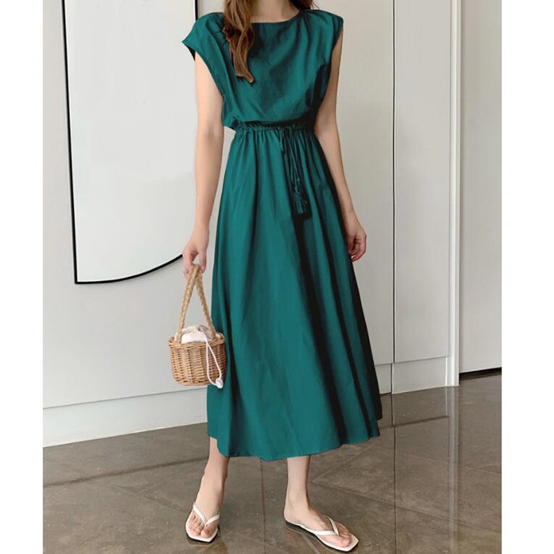 Femmes robe à manches courtes robe d'été décontracté ample coton lin robe femme Vintage robe surdimensionnée à manches courtes robes de plage