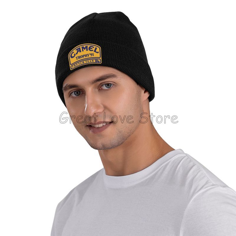 Camel Trophy 91 Bonnet Chapeaux Unisexe Élastique Tricot Chapeau Hiver Chaud Skullies Bonnets Casquette Head Wrap Caps pour Voyage Camping en Plein air