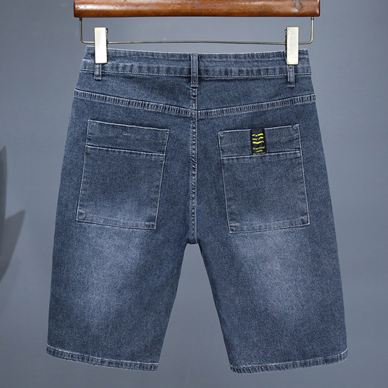 Short en Denim droit et décontracté pour hommes, Simple, couleur unie, Slim, confortable, respirant, Bermuda, pantalon court, été