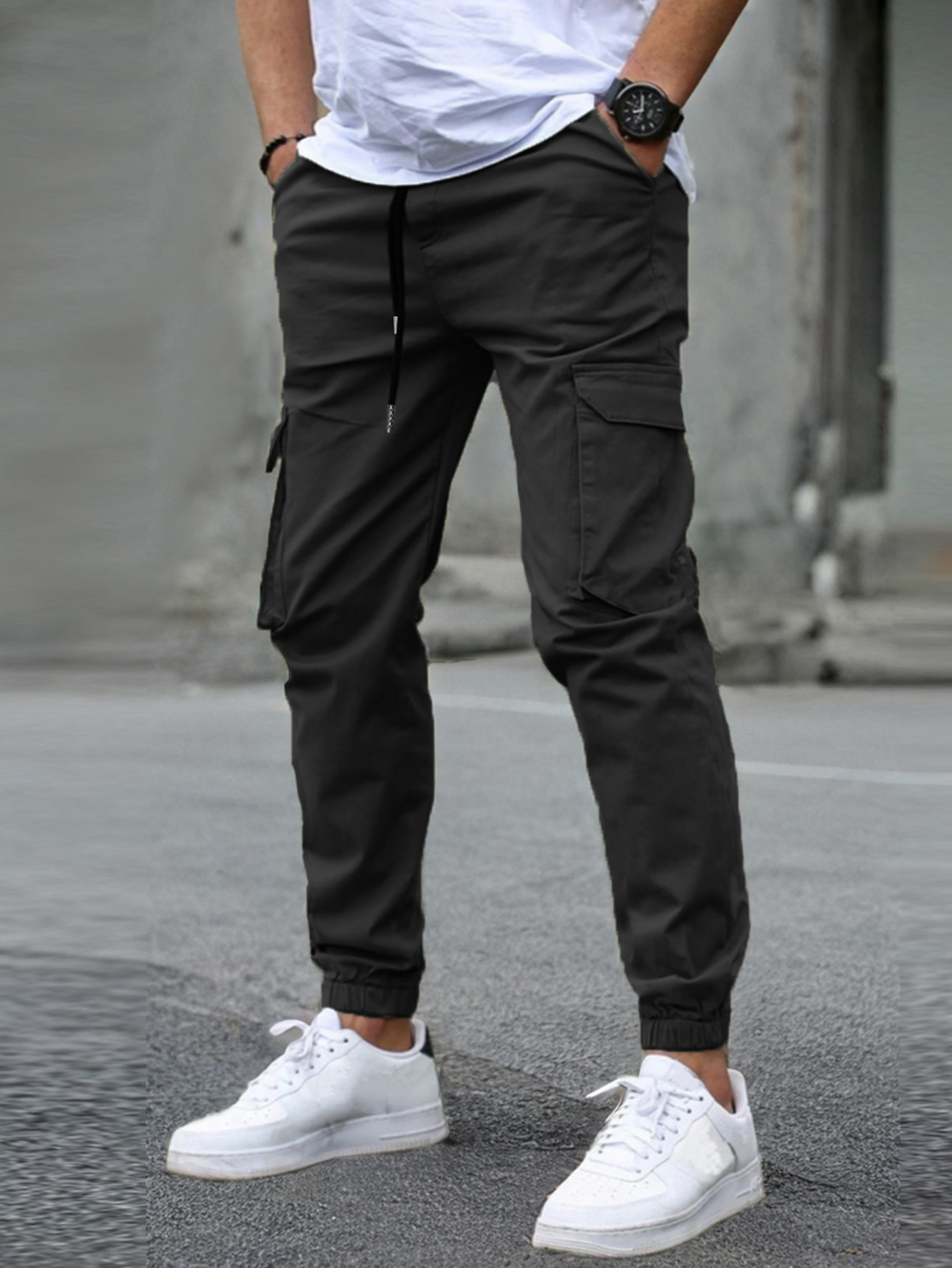 Nouveaux pantalons de travail pour hommes avec plusieurs poches et pantalons à jambes, pantalons d'extérieur décontractés pour hommes