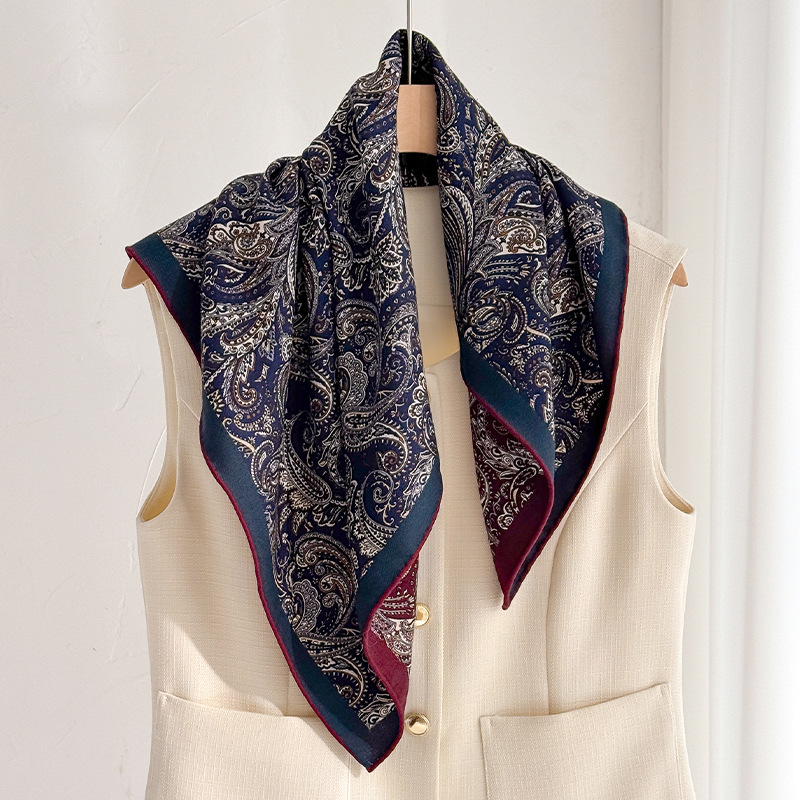 70% laine 30% foulard en soie pour femmes châles enveloppes Foulard foulards Pashmina femme Hijab Bandana Bufanda nouveau Foulard
