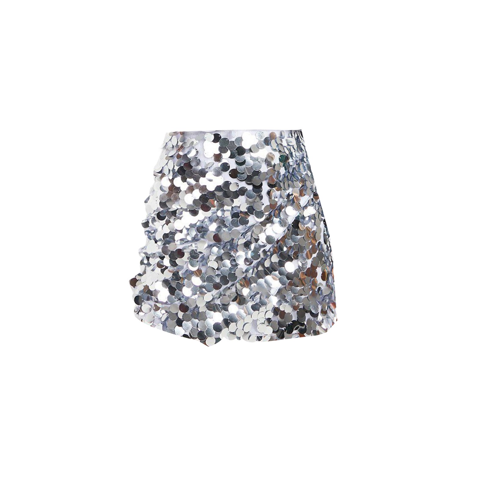 Femmes grande jupe à paillettes Clubwear Festival Rave or noir argent Wrap Mini jupes pour femmes élégant boîte de nuit Faldas