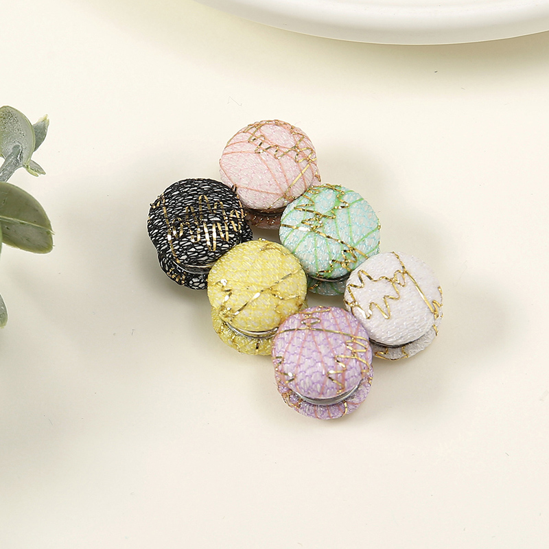 Écharpe Magnétique en Tissu Coloré Rond pour Femme Musulmane, Broche Décorée Décontractée, Accessoires Hijab à la Mode, Vente en Gros