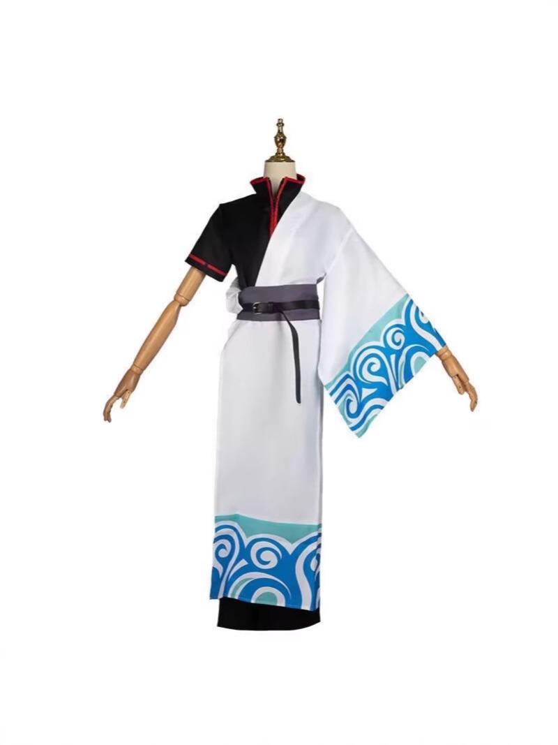 Neues Anime Gintama Sakata Gintoki Cosplay Kostüm Japanisches Kimono uniforme tenue