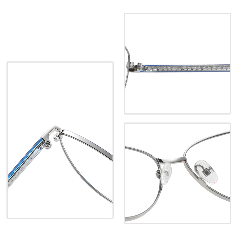 Lunettes œil de chat pour femmes, monture en alliage, jante complète, marque de styliste élégante, lunettes de Prescription anti-rayures