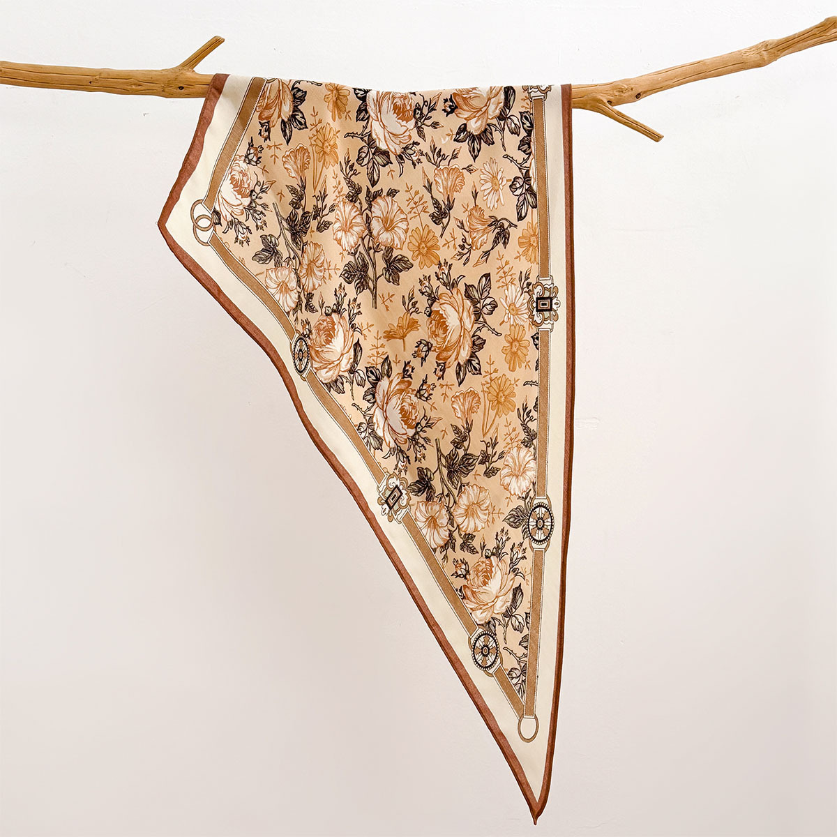 Écharpes en satin doux imitation soie, foulard carré floral de printemps pour femmes, bandanas, hijab de luxe, foulard élégant, châles