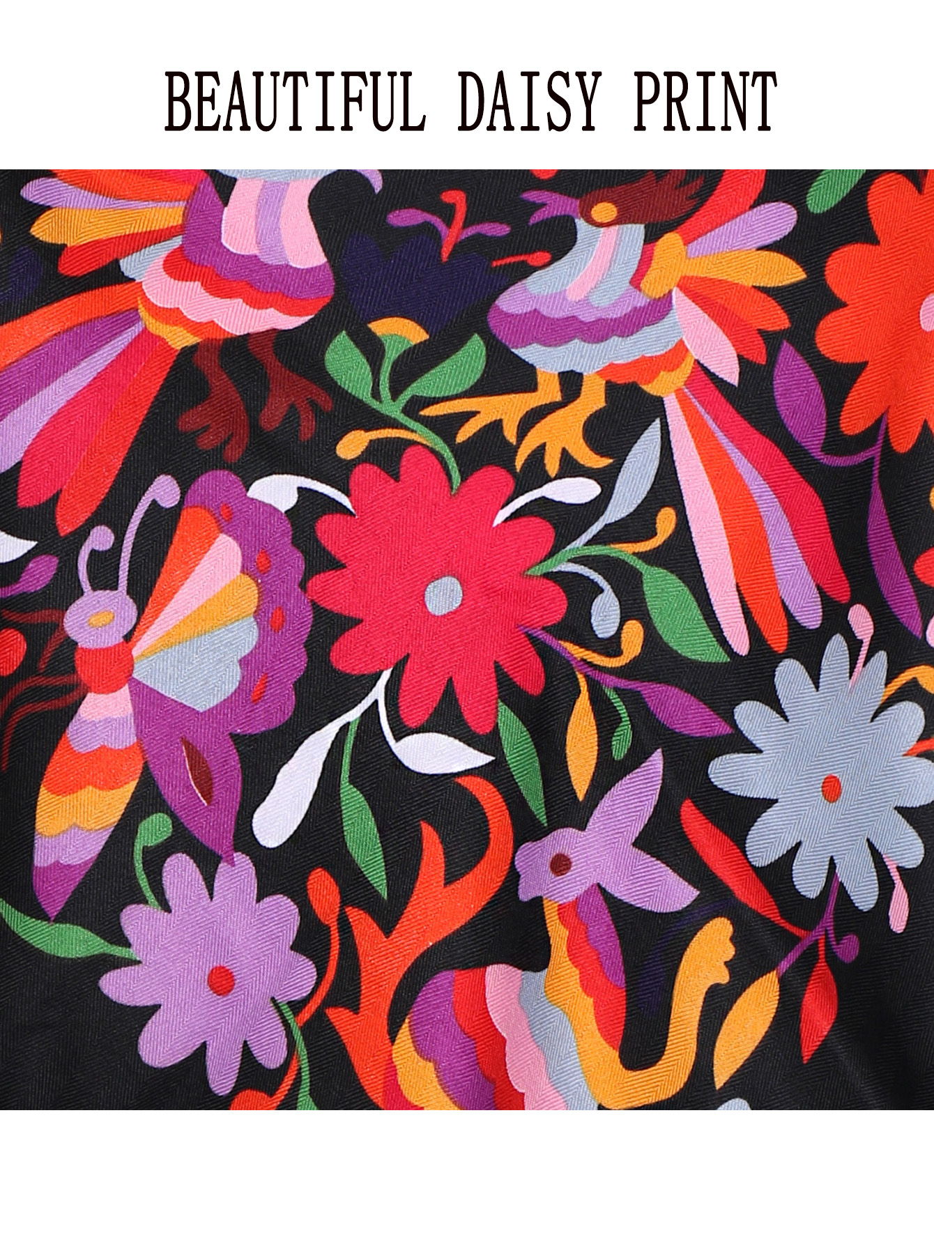 Écharpe carrée russe de luxe pour femme, châle chaud à franges, foulard imprimé floral marguerite, bandana babouchka, couverture de voyage