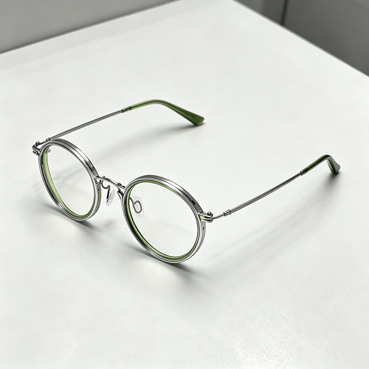 Lunettes rétro à monture ronde en métal avec monogramme, unisexe, haute qualité, protection contre la lumière bleue