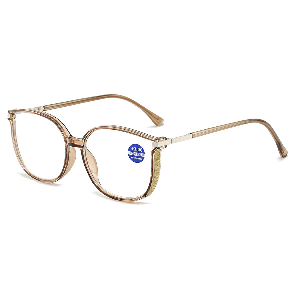 2025 lunettes de lecture surdimensionnées femmes Anti lumière bleue lunettes changement de couleur mode Prescription lunettes optiques lunettes + 0.0 ~ +