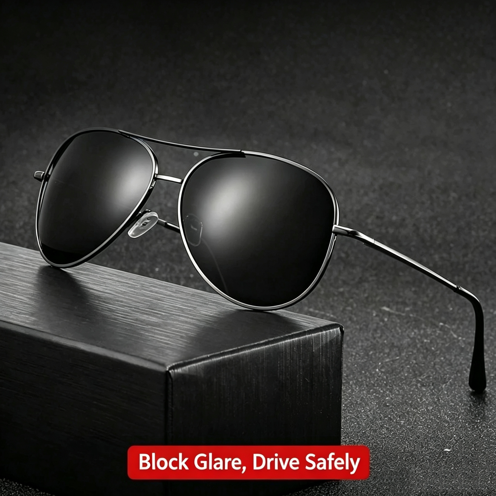 Lunettes de soleil polarisées classiques Big Pilot pour hommes, monture métallique noire de luxe, lunettes de soleil d'aviateur, mode masculine, pour la conduite et les vacances, protection UV400
