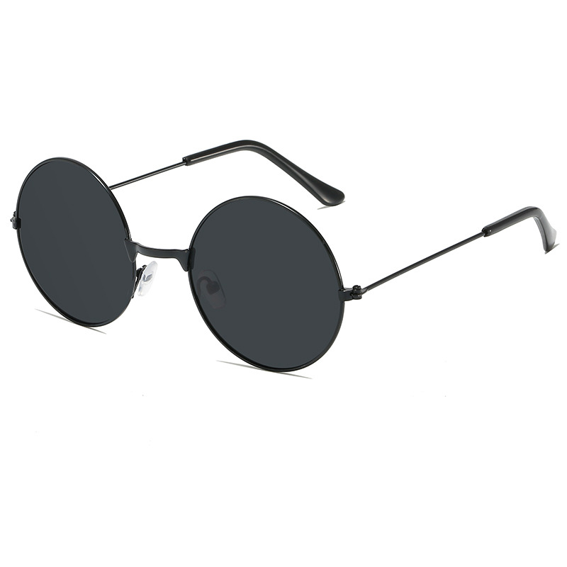 Lunettes de soleil classiques vintage à monture ronde pour hommes et femmes, design de marque, verres solaires unisexes en métal rouge océan et jaune, lunettes de vue 2026