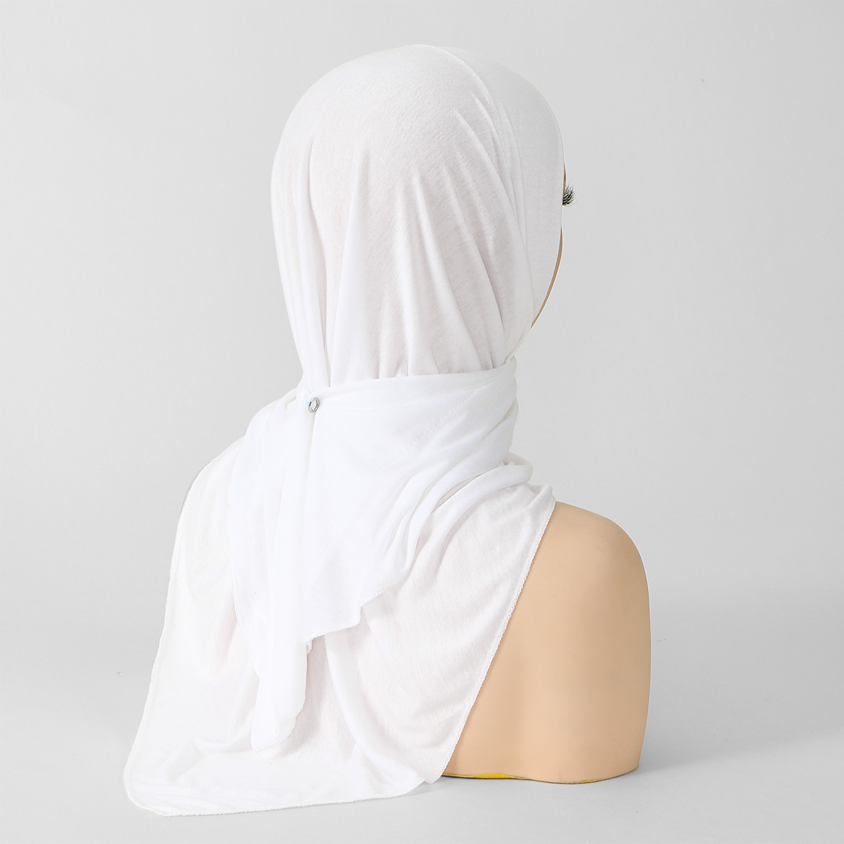 Nouveau hijab en jersey de coton avec bouton, hijab sport instantané musulman, foulard islamique tendance, turban Ramadan 130*167cm