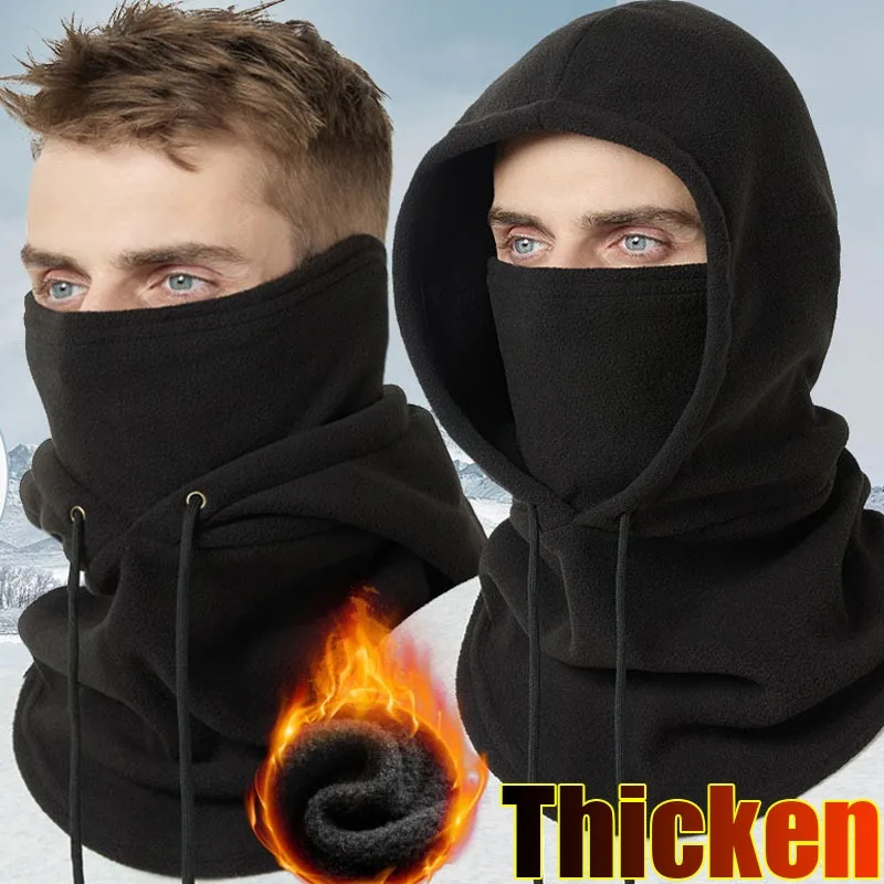 Cagoule thermique en polaire pour l'hiver, écharpe de Ski, masque facial, chauffe-cou, Snood, chapeau coupe-vent, temps froid, équitation, Sports de plein air