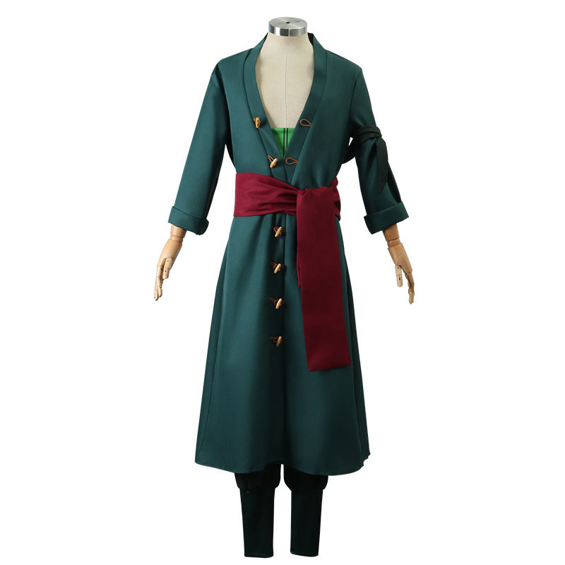 Roronoas Cosplay Costume Anime Kimono Robe Zoro cape uniforme tenues d'halloween avec boucles d'oreilles pour Comic Con
