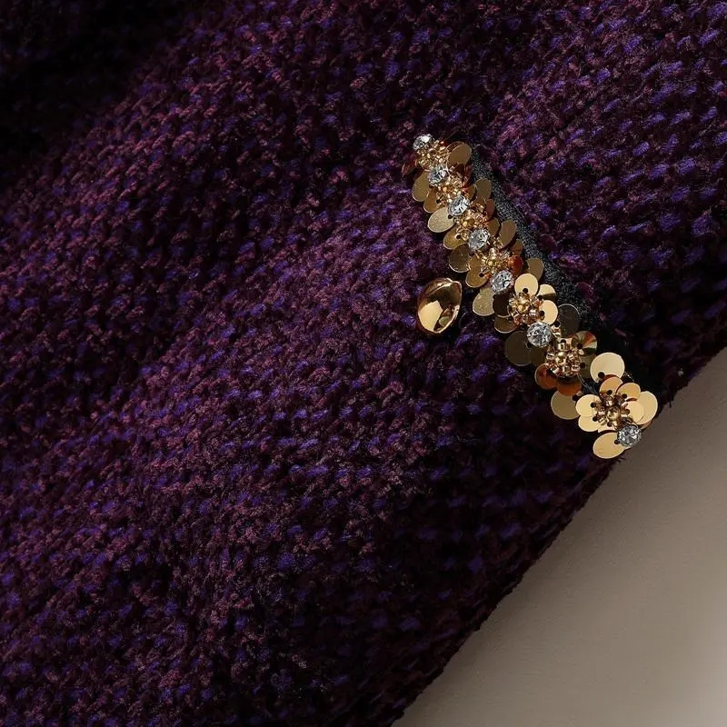 Robes pour femmes petit gilet en Tweed parfumé jupe perlée paillettes Tweed un mot robe ample 2025 printemps et automne nouvelle robe pour femmes