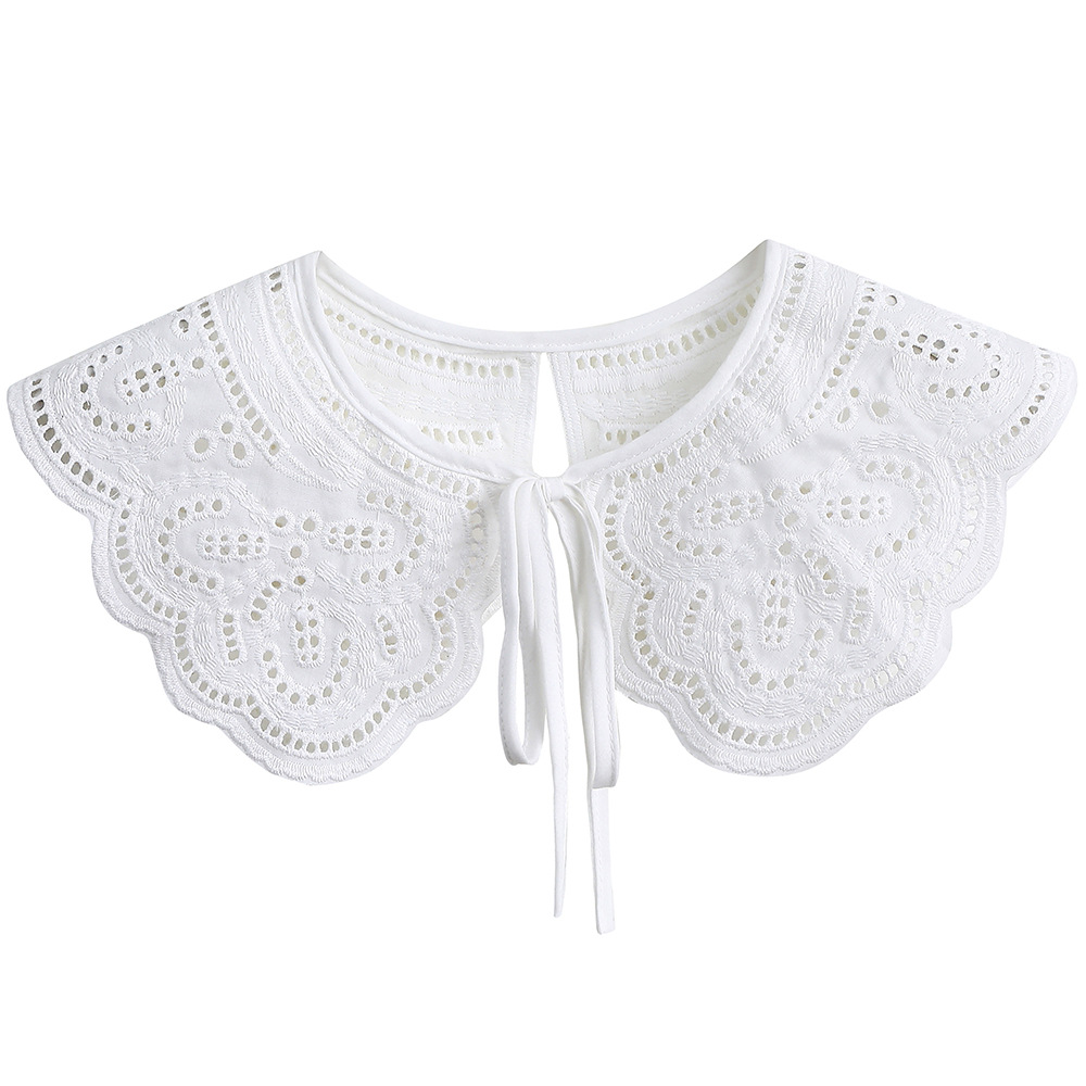 Faux col en dentelle blanc uni, châle, écharpe, collier, petit foulard, châle, col détachable, accessoire décoratif pour femme