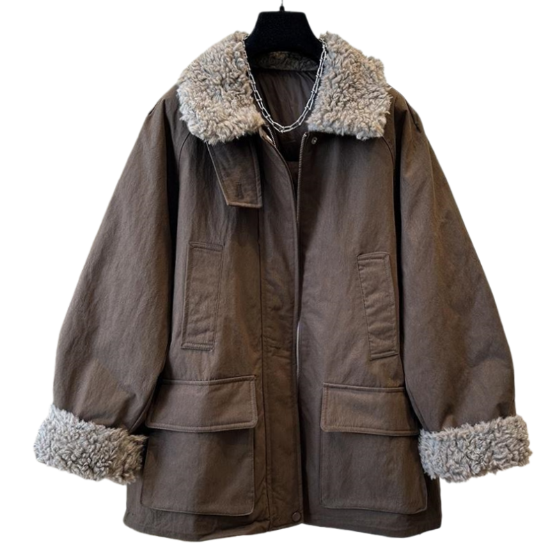 Femmes coréennes veste rembourrée en coton manteaux ample décontracté femme veste chaude automne hiver 2025