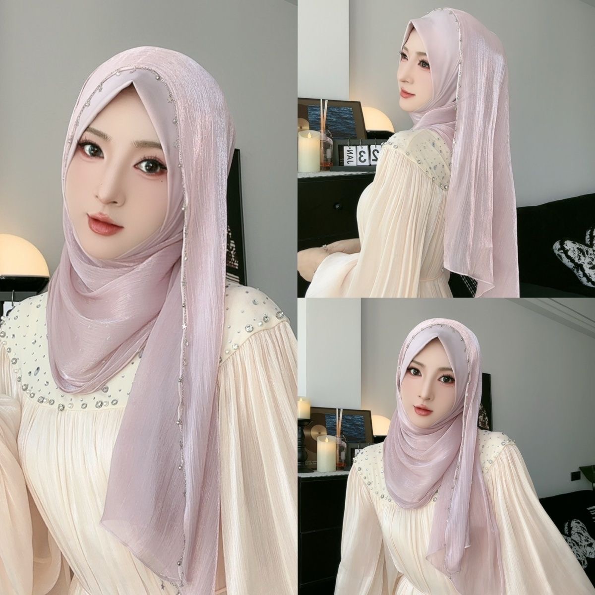Hijab musulman islamique, nouveau design, foulards Shayla pour femmes arabes