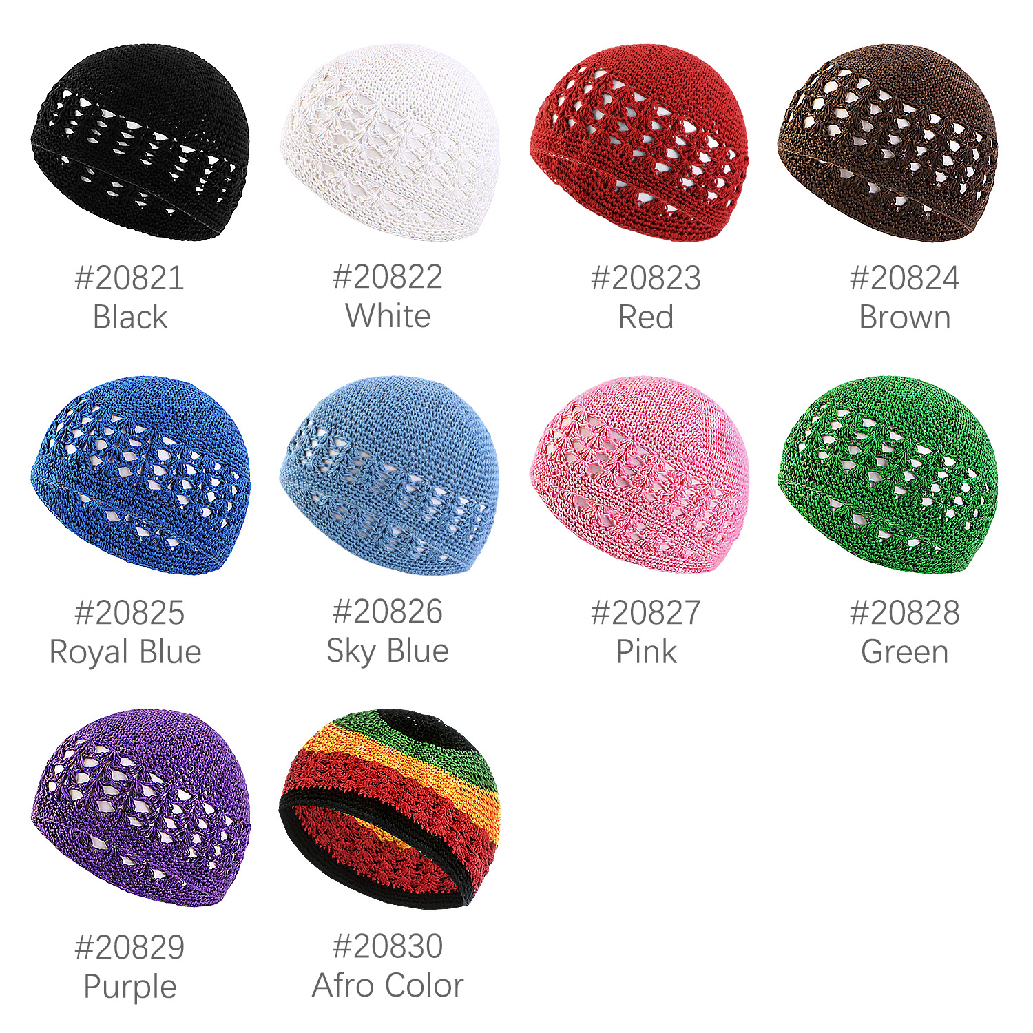 Bonnet au crochet sans bord pour hommes, chapeau musulman, chapeau au crochet avec beaucoup d'élasticité, chaud, automne et hiver