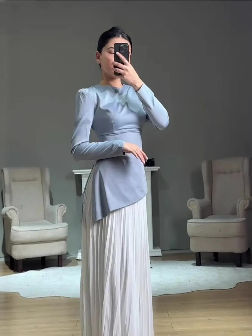 Abaya – Robe de soirée plissée pour femmes, tenue élégante, Patchwork, musulmane, Jalabiya, Largos, arabe, longue, maroc, dubaï